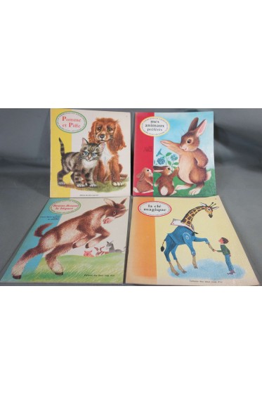 Lot 4 albums Dodo - Pomme et Piffe + La clé magique + Boum-Boum le biquet + mes animaux préférés -