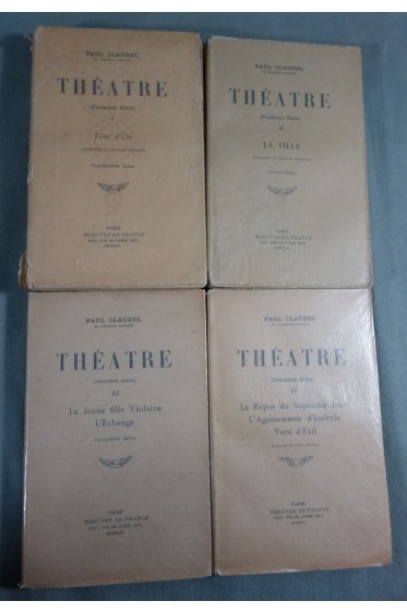 Théâtre P. Claudel - première série - Tome I + II + III + IV - BE -