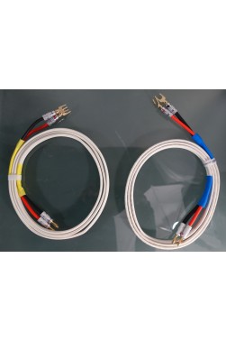 Cables enceintes montés TARA Labs SA-OF8N super OFC 2x 2,4m + bananes + fourches