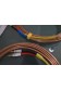 Cables enceintes montés CALIBER 4 mm² 2 x 2,85 m + 4 fiches banane + 4 fourches