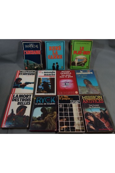 Lot 11 romans policier noir - NEVILLE, Jones, CARELLA, Borniche... Presses de la Cité