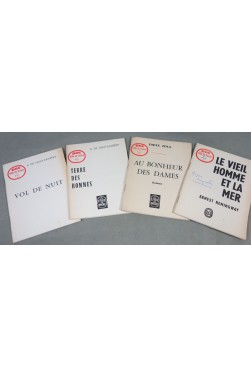 Lot 4 Fiches de lecture PEC Peuple et Culture - x2 Saint-Exupéry - Zola - Hemingway