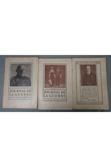 Lot x3 Journal de la Guerre - mois de Juillet Août Novembre 1916 - Photos + Cartes