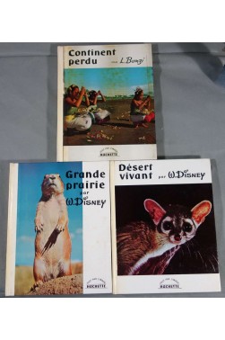 Lot: Le continent perdu + Grande prairie + Désert vivant - Bonzi/Walt Disney - Hachette, illustrés -
